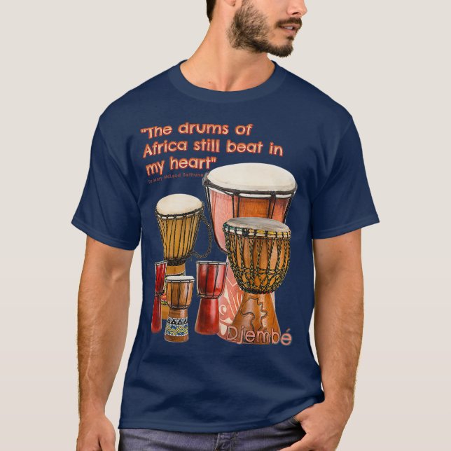 I hear Djembe Drums African Drums T-Shirt (Vorderseite)