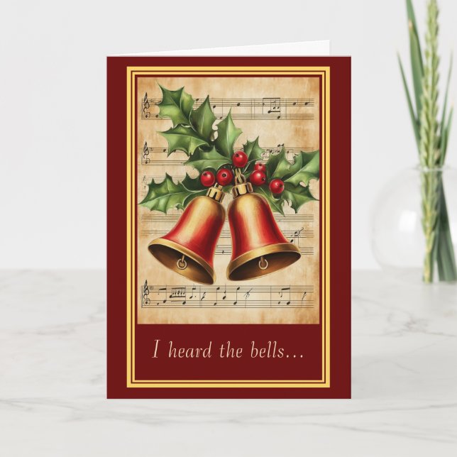 I Heard the Bells on Christmas Day Karte (Vorderseite)