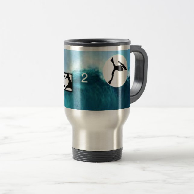 I Heart 2 Boog Travel Mug (Devant droit)