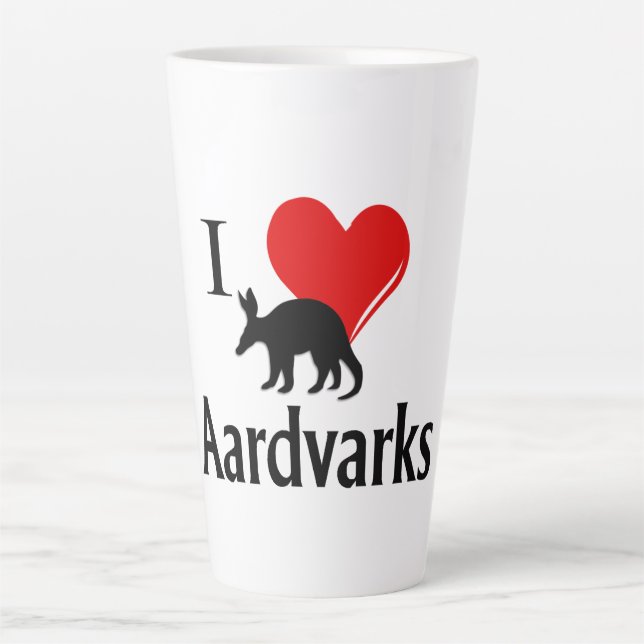 I Heart Aardvarks Milchtasse (Vorderseite)