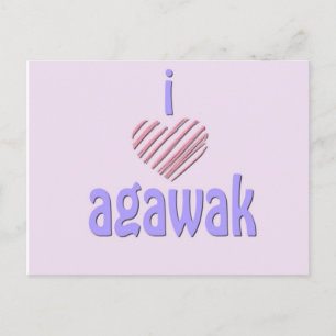 I Heart Agawak Postkarte