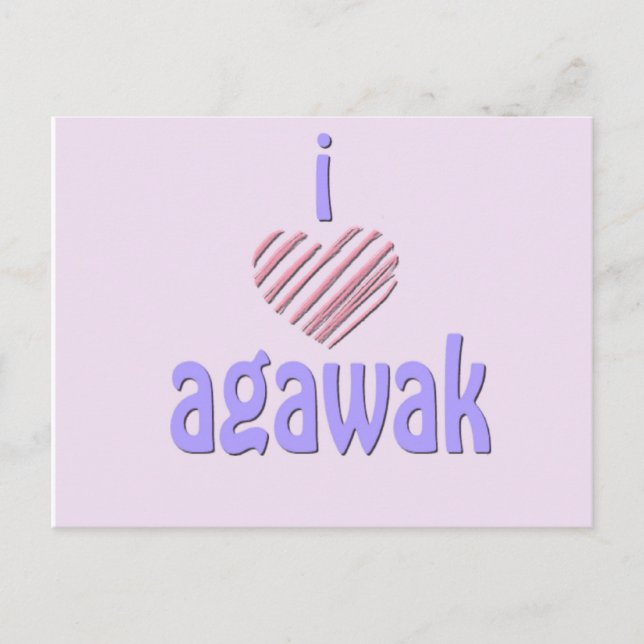 I Heart Agawak Postkarte (Vorderseite)
