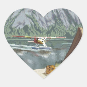 I Heart Alaska Herz-Aufkleber