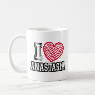 I Heart Anastasia First Name I Love Anastasia Pers Kaffeetasse