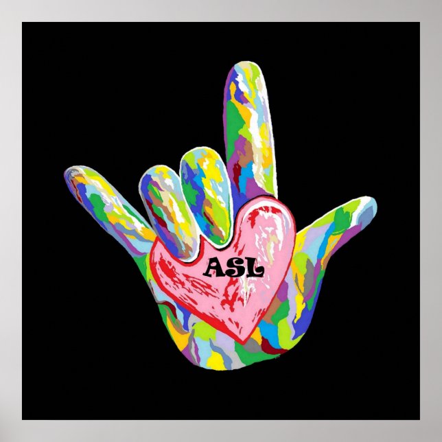 I Heart ASL Poster (Vorne)