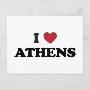 I Heart Athens Griechenland Postkarte