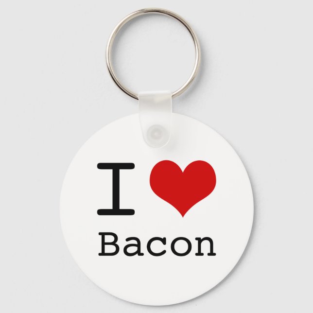 I heart Bacon Schlüsselanhänger (Vorderseite)