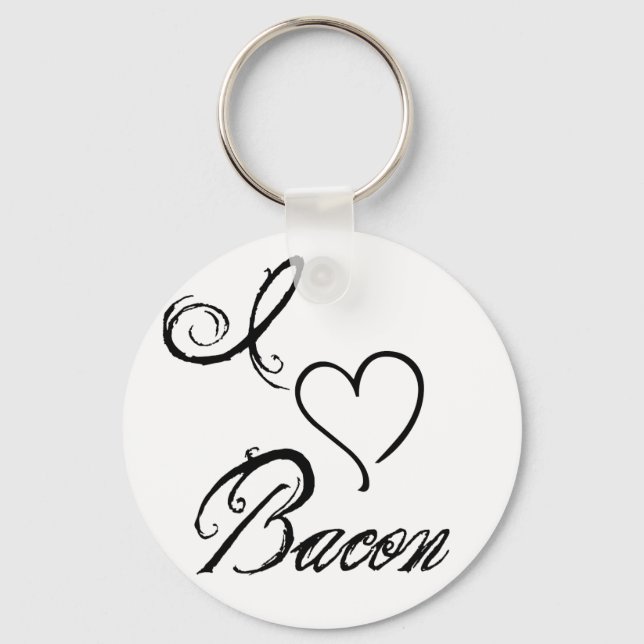 I Heart Bacon Schlüsselanhänger (Vorderseite)