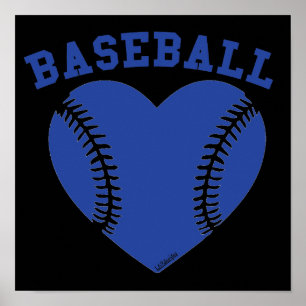 I HEART BASEBALL POSTER