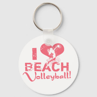 I Heart Beach Volleyball Schlüsselanhänger