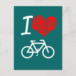 I Heart Bike Postkarte