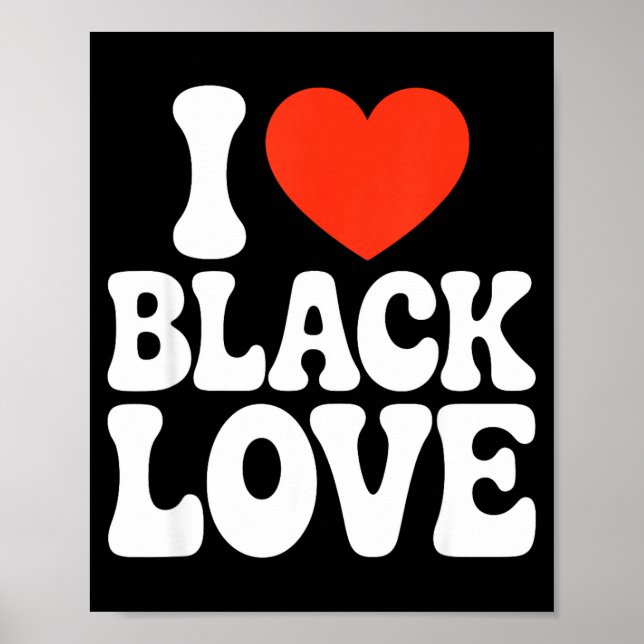 I Heart Black Love Couple Matching Couples African Poster (Vorne)