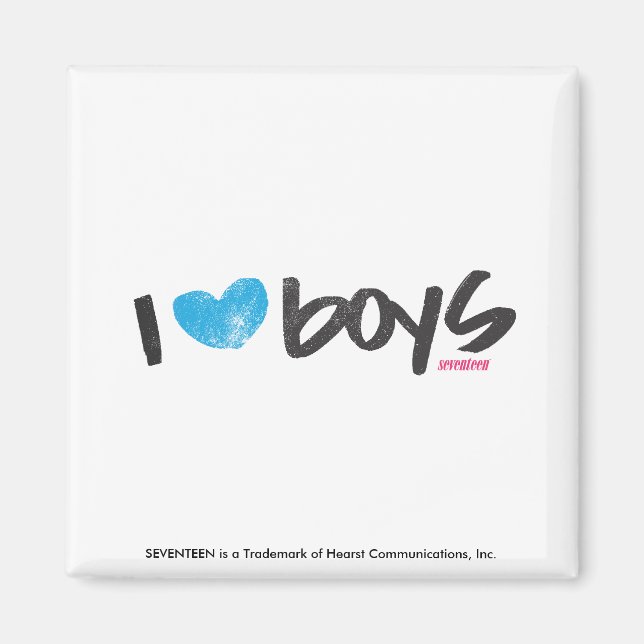 I Heart Boys Aqua Magnet (Vorne)