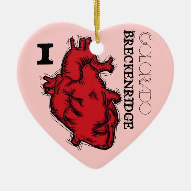 I Heart Breckenridge Colorado ornement (Devant)