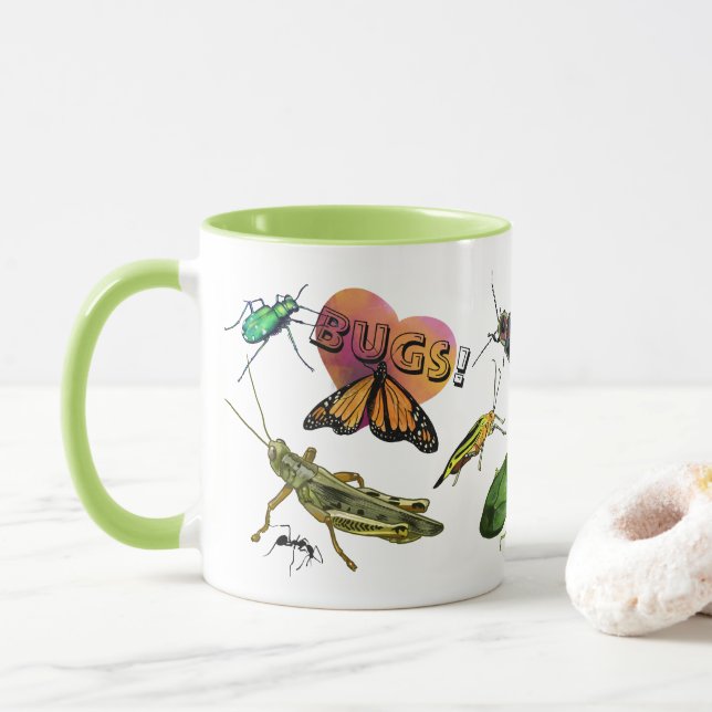 I Heart Bugs! Insects Tasse (Mit Donut)