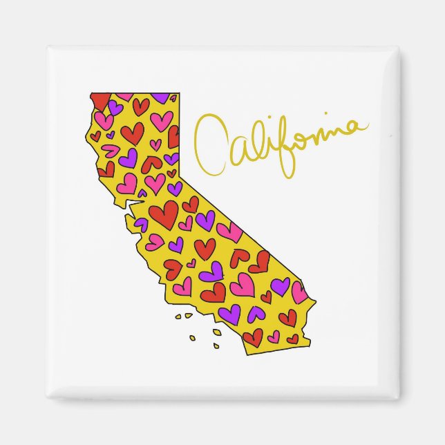 I Heart California State Magnet (Devant)