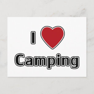 I Heart Camping Postkarte
