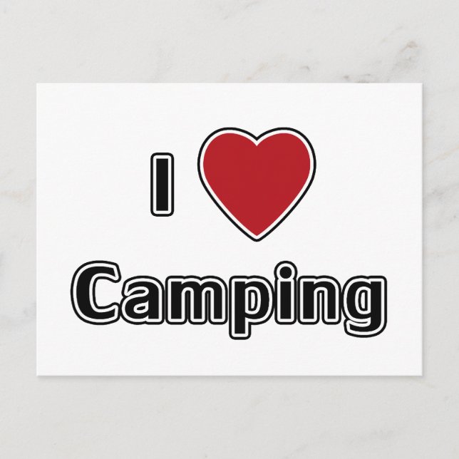 I Heart Camping Postkarte (Vorderseite)