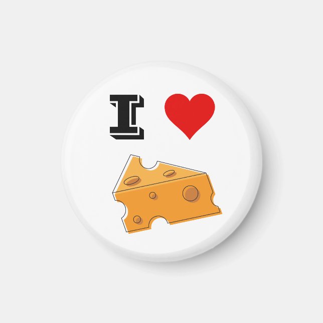I Heart Cheese  Magnet (Vorne)