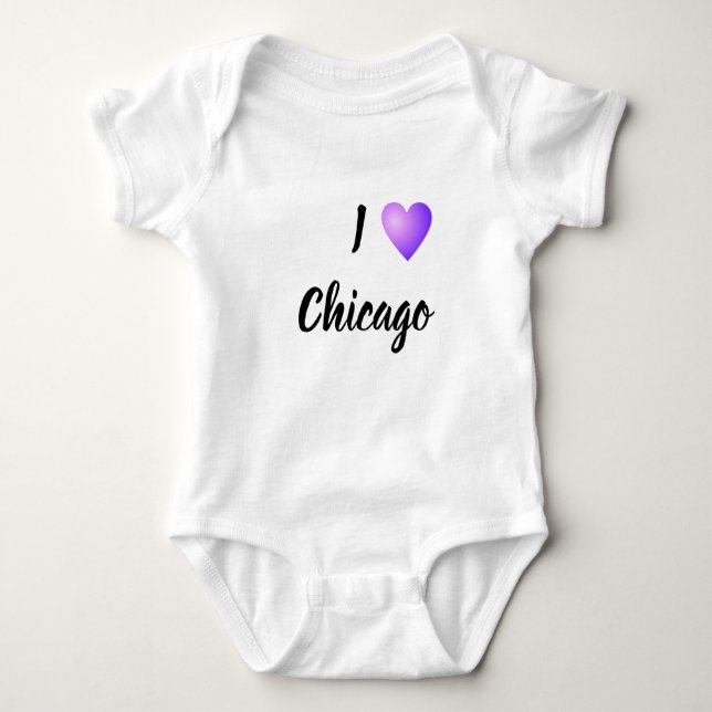 I Heart Chicago Baby Strampler (Vorderseite)