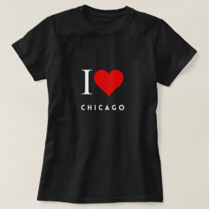 I Heart Chicago noir T-shirt femme