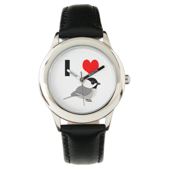 I heart Chickadees Armbanduhr (Vorderseite)
