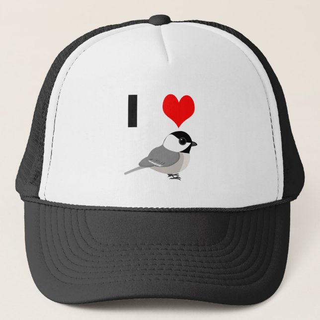 I heart Chickadees Truckerkappe (Vorderseite)