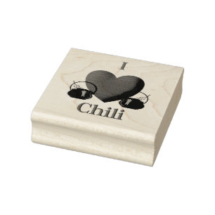 I Heart Chili Gummistempel