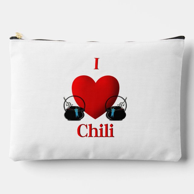 I Heart Chili Zubehörtasche (Vorderseite)