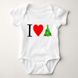 I Heart Christmas Tree Baby Anzug Strampler