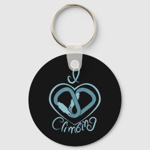 I Heart Climbing (Carabiner) Spaß Rock Klettern Schlüsselanhänger