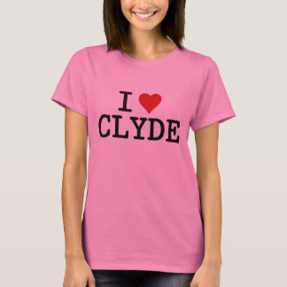I Heart Clyde Womens Ringer T - Shirt
