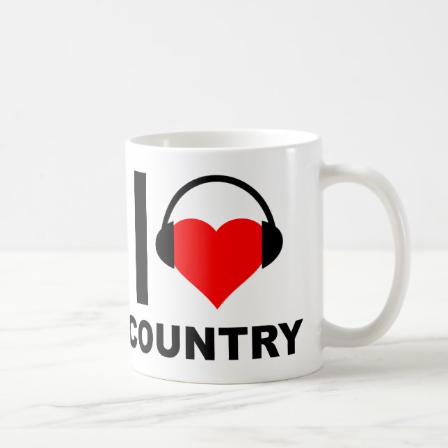 I Heart Country Funny Mug (Droite)