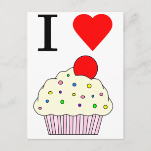 I heart Cupcakes Postkarte