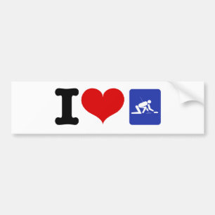I Heart Curling Autoaufkleber