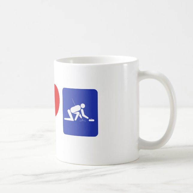 I Heart Curling Kaffeetasse (Rechts)