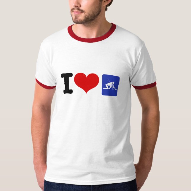 I Heart Curling T-Shirt (Vorderseite)