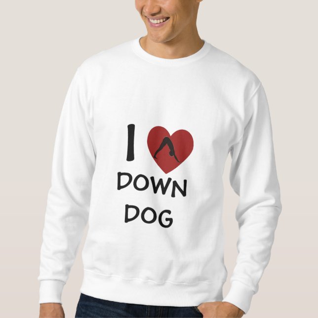 I Heart Down Hund - Yoga Sweatshirt (Vorderseite)
