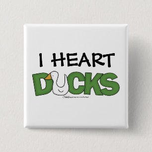 I Heart Ducks Button