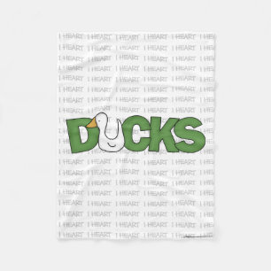 I Heart Ducks Fleecedecke