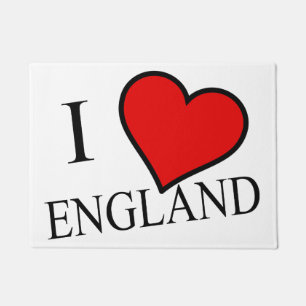 I Heart England Schwarz Doormat kann Fußmatte