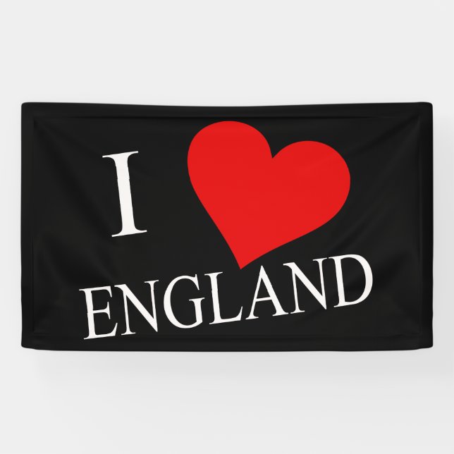 I Heart England wt (h) Banner (Horizontal)