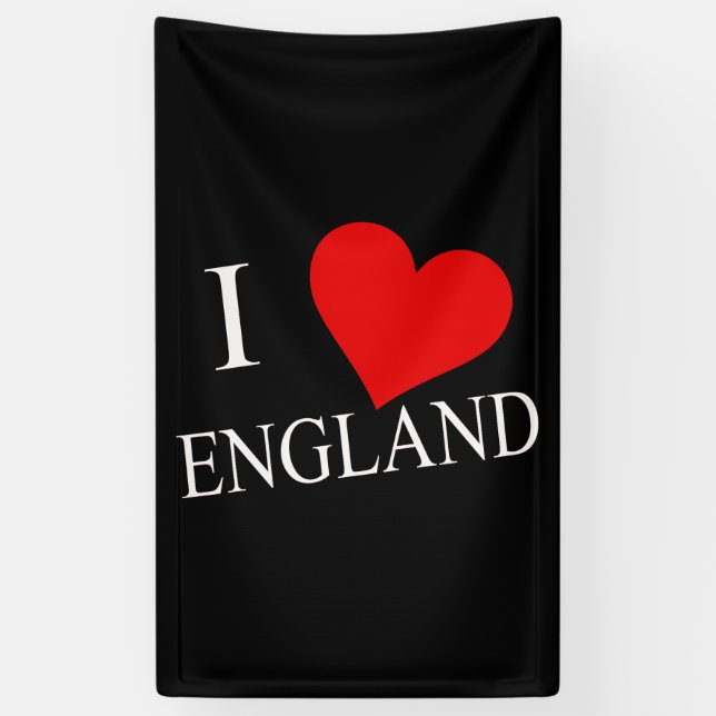 I Heart England wt (v) bncnt Banner (Vertikal)