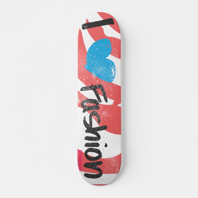 I Heart Fashion Aqua Skateboard (Vorne)
