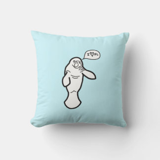 I Heart Florida Manatee Coussin - Mer Bleu