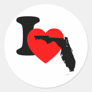 I Heart Florida Runder Aufkleber
