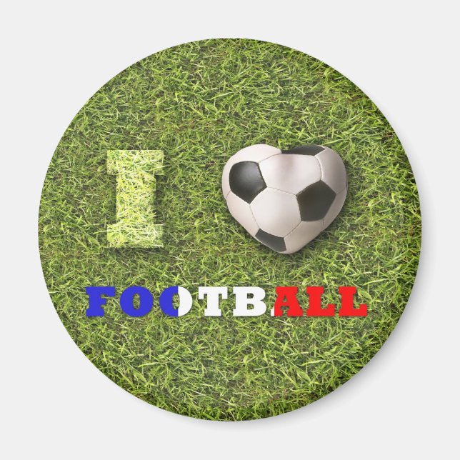 I Heart Football France - Magnet (Vorne)