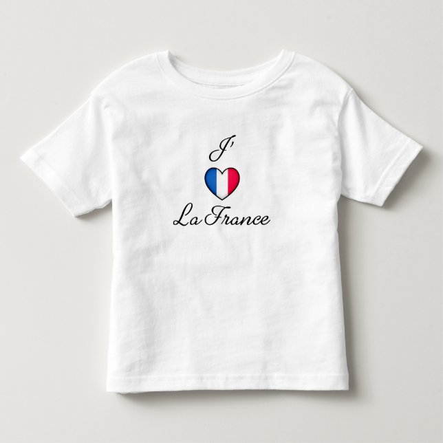 "I heart France" Französischer Preis "J'adore La F Kleinkind T-shirt (Vorderseite)