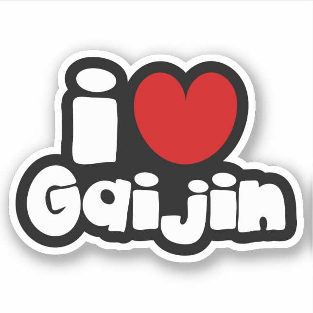 i heart Gaijin Aufkleber (Vorderseite)