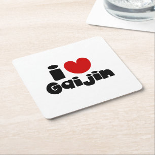 i heart Gaijin Rechteckiger Pappuntersetzer
